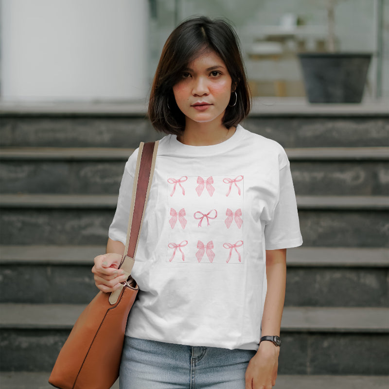 “Nine Times the Charm” – Unisex Soft-Style T-Shirt with 9 Mini Bows