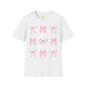 “Nine Times the Charm” – Unisex Soft-Style T-Shirt with 9 Mini Bows